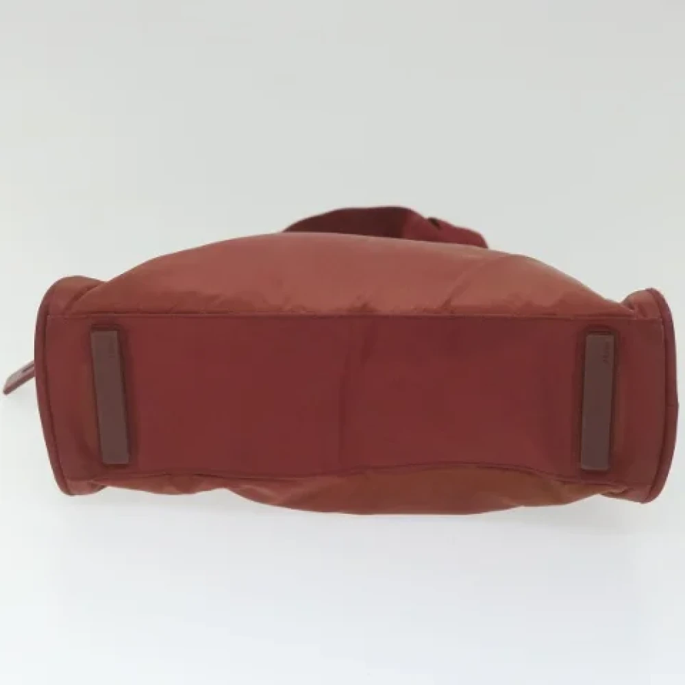 Prada Vintage Pre-owned Nylon handbags Red Dames