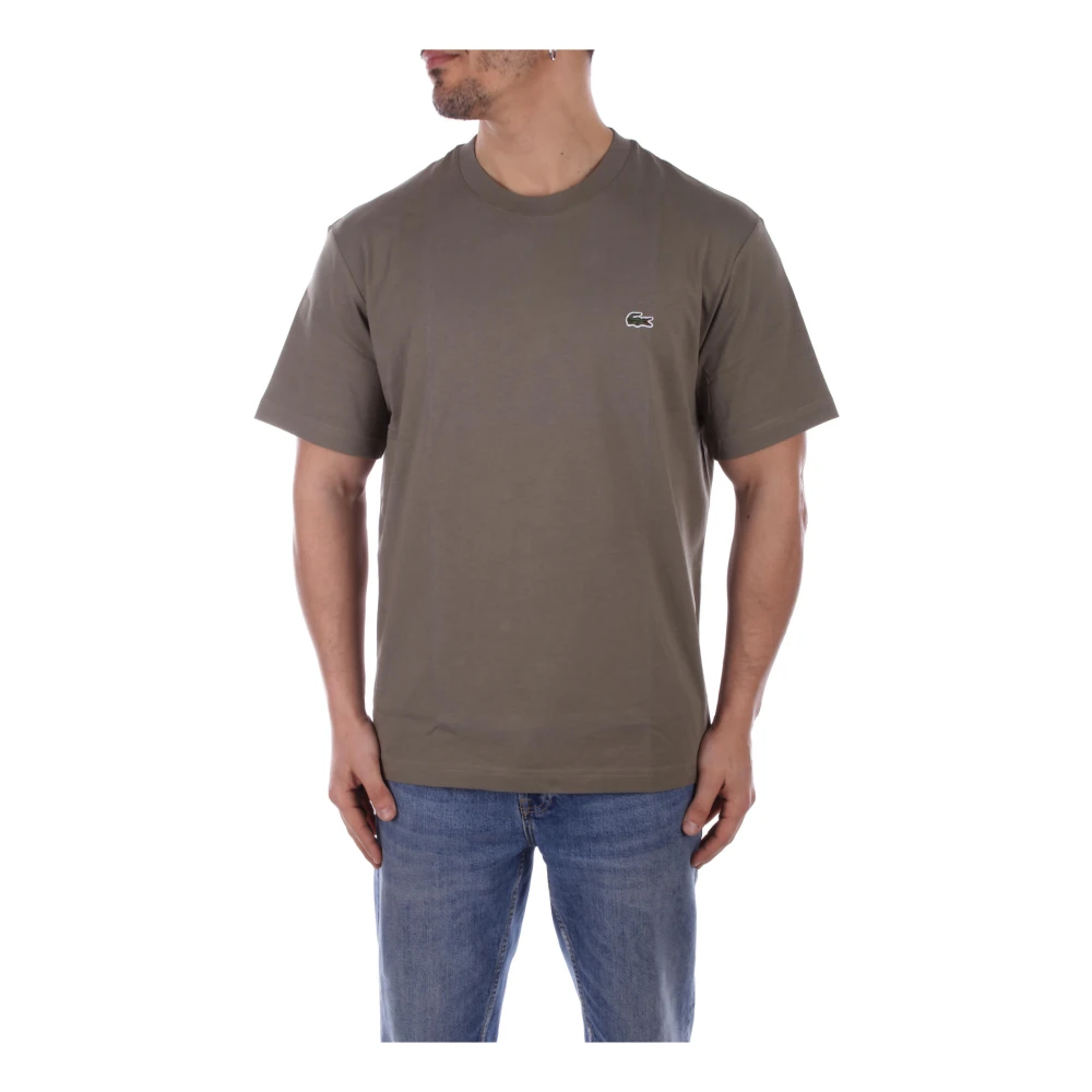 Lacoste Grijze Logo Front T-shirts en Polos Gray Heren