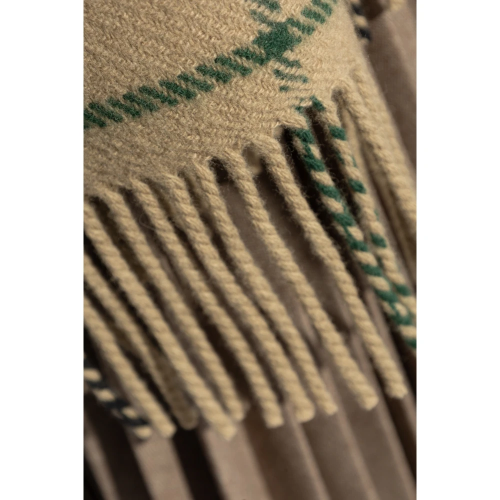 Burberry Poncho met franjes Beige Dames