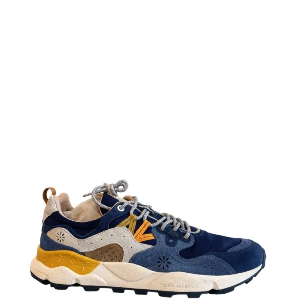 Flower Mountain Men's Blue Yamano 3 Low Sneaker