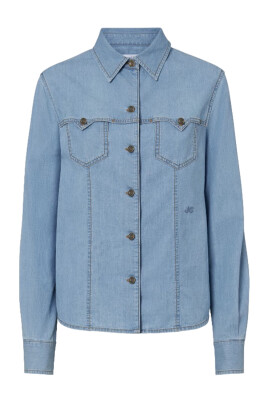 westerninspirerad-denimskjorta-i-bomullstwill