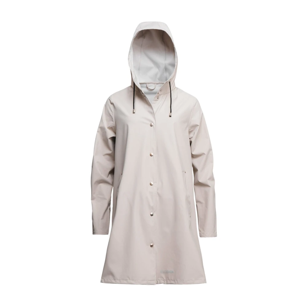 Stutterheim Lichtgewicht Waterdichte A-Lijn Regenjas Beige Dames