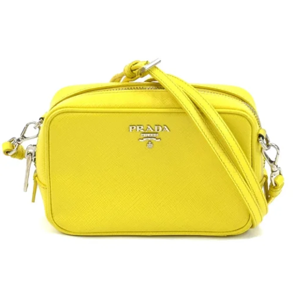 Prada Vintage Pre-owned Leather prada-bags Yellow Dames