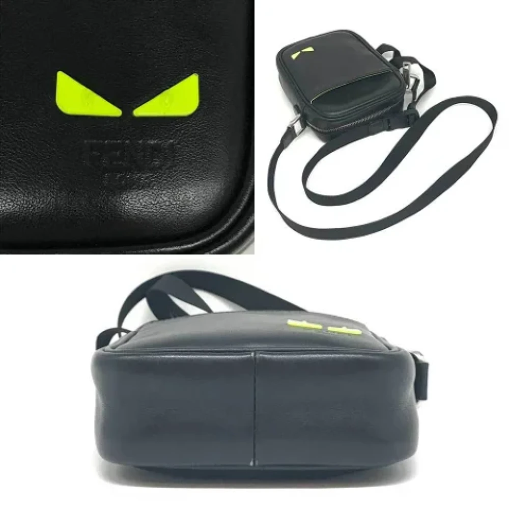 Fendi Vintage Pre-owned Leather shoulder-bags Black Dames