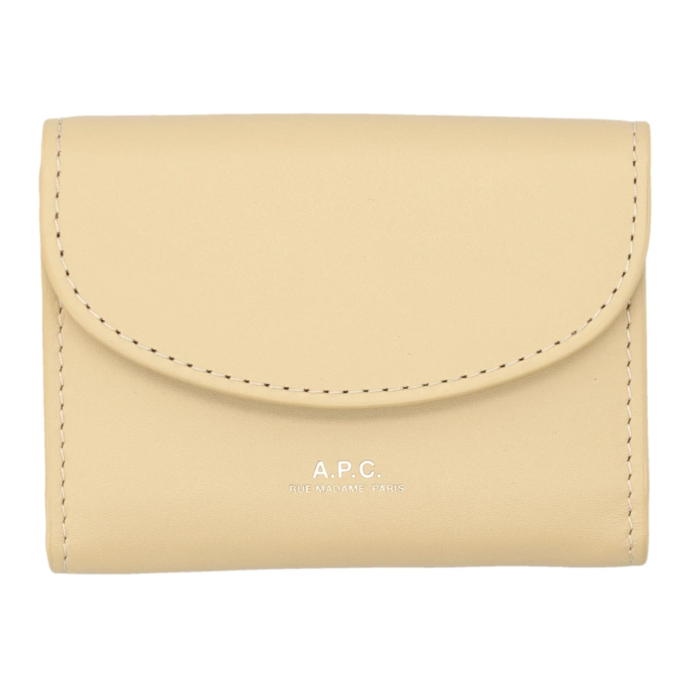 A.p.c. Stijlvolle Portemonnee met Kaartsleuven Beige Dames