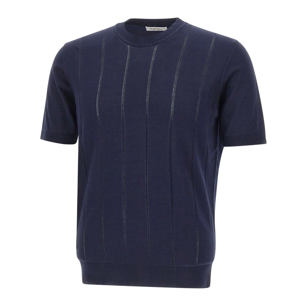 Kangra Men's Blue Round-Neck Knitwear