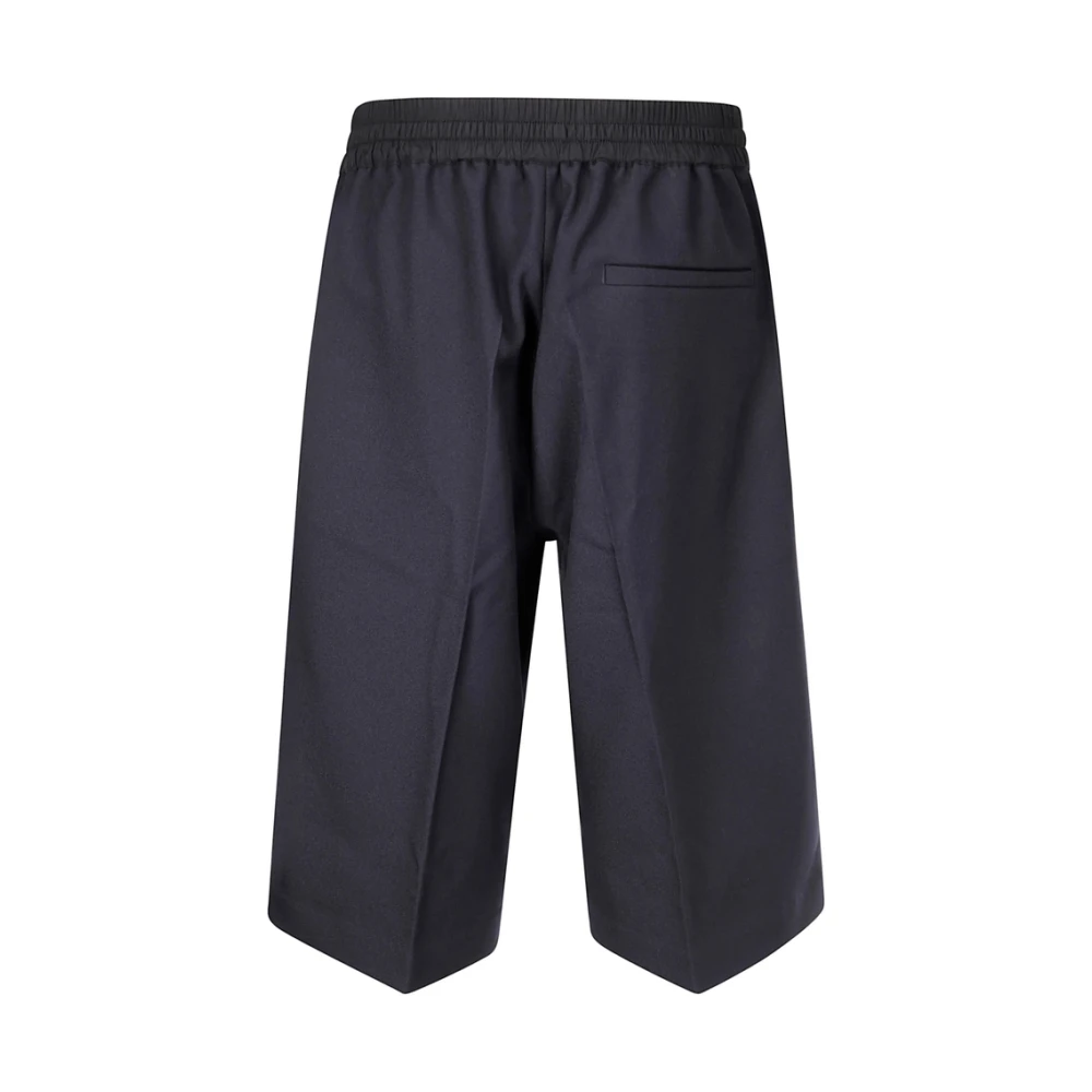 Studio Nicholson Navy Blauw Elastische Trekkoord Broek Blue Dames