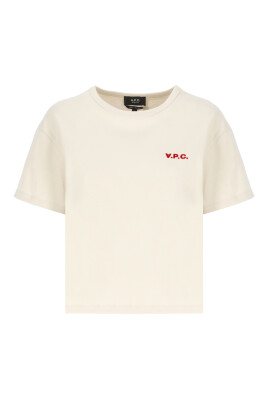 t-shirt-beige-avec-logo