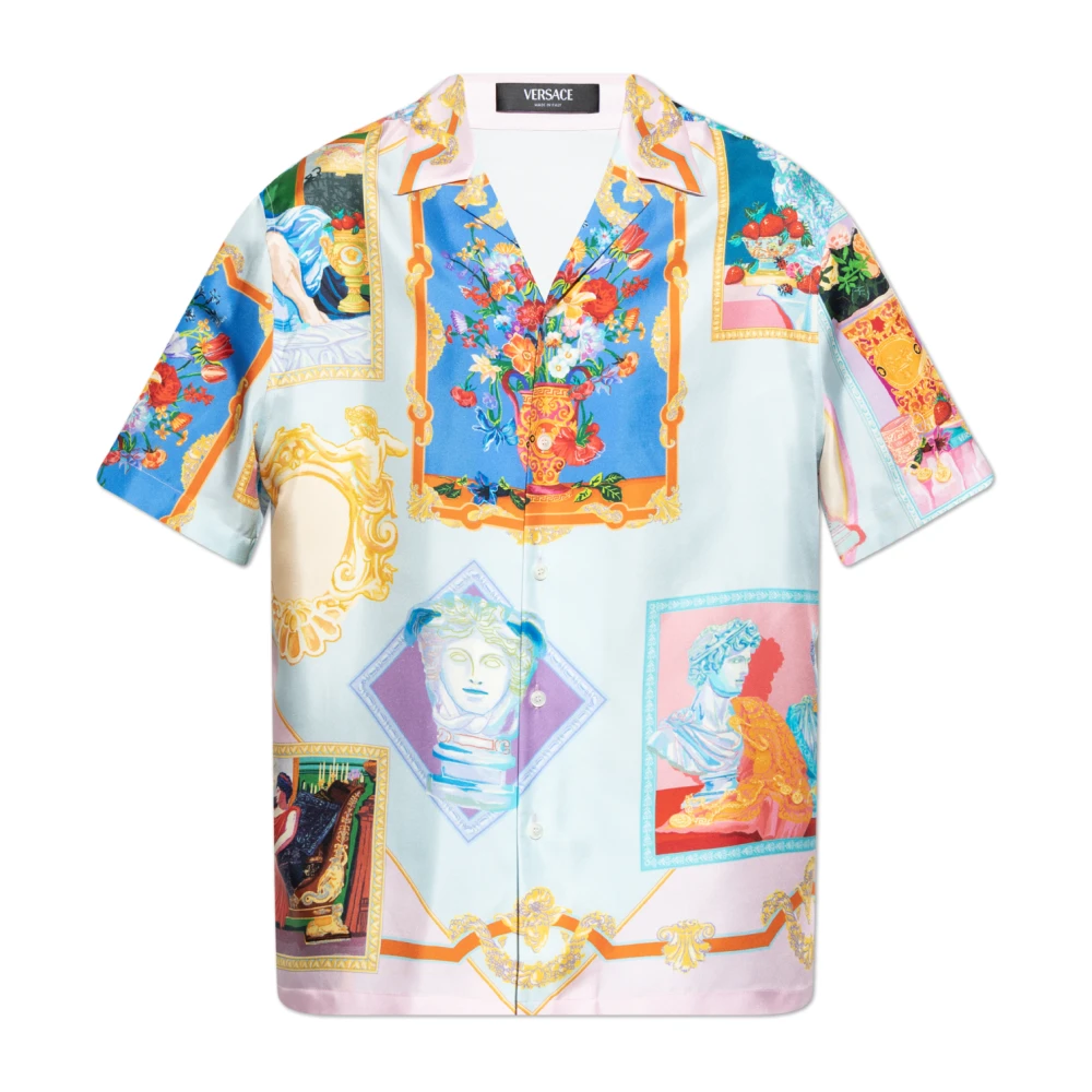 Versace Zijden overhemd Multicolor Heren