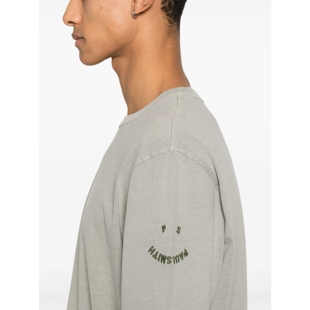 PS By Paul Smith Grijze Crew Neck T-shirts en Polos Gray Heren