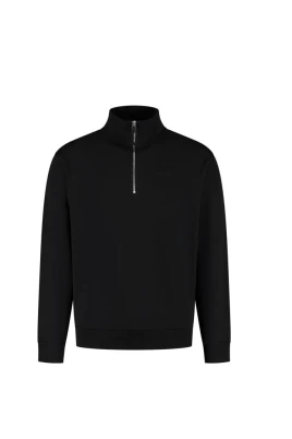 Broderad halv-zip tröja i