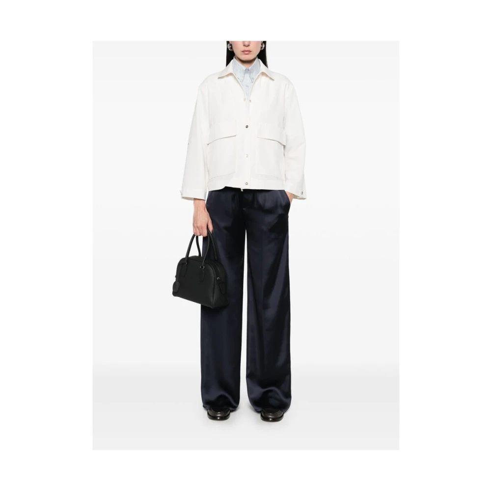 Herno Witte Front Press-Stud Buitenkleding White Dames
