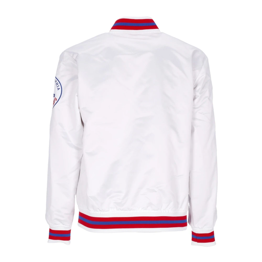 Mitchell & Ness NBA Hometown Bomber Jacket Wit White Heren