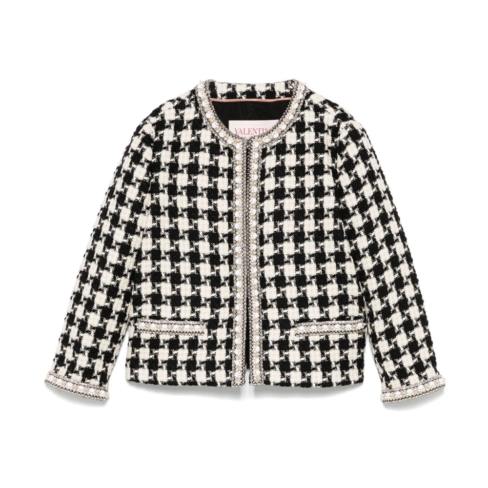 Valentino Garavani Stijlvolle Jas in Blauw Black Dames
