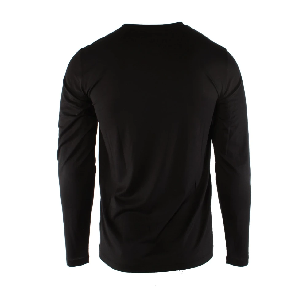 Armani Zijde Katoen Trui Zwart Heren Black Heren