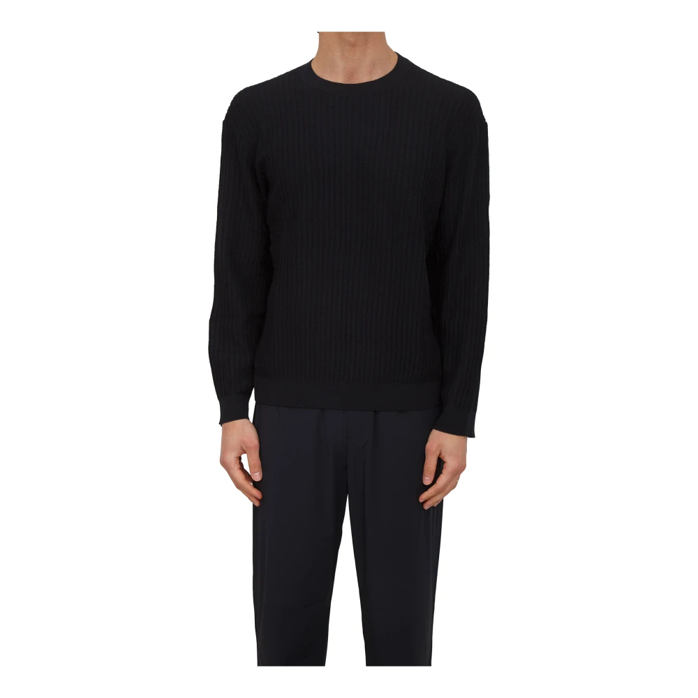 Armani Exchange Blue Pullover Blu - Male - Round-Neck Knitwear - L - Knitwear