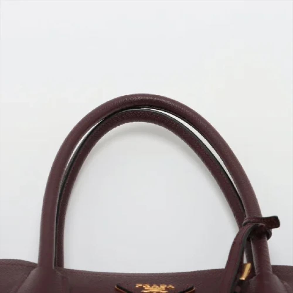 Prada Vintage Pre-owned Leather totes Red Dames