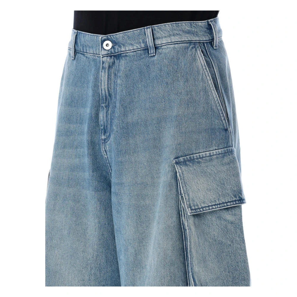 JW Anderson Lichtblauwe Cargo Denim Shorts Blue Heren