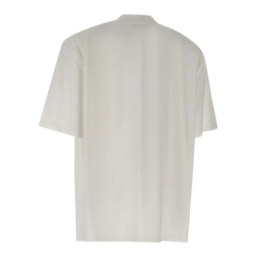 The Attico Witte Katoenen Maxi T-shirt Korte Mouwen White Dames