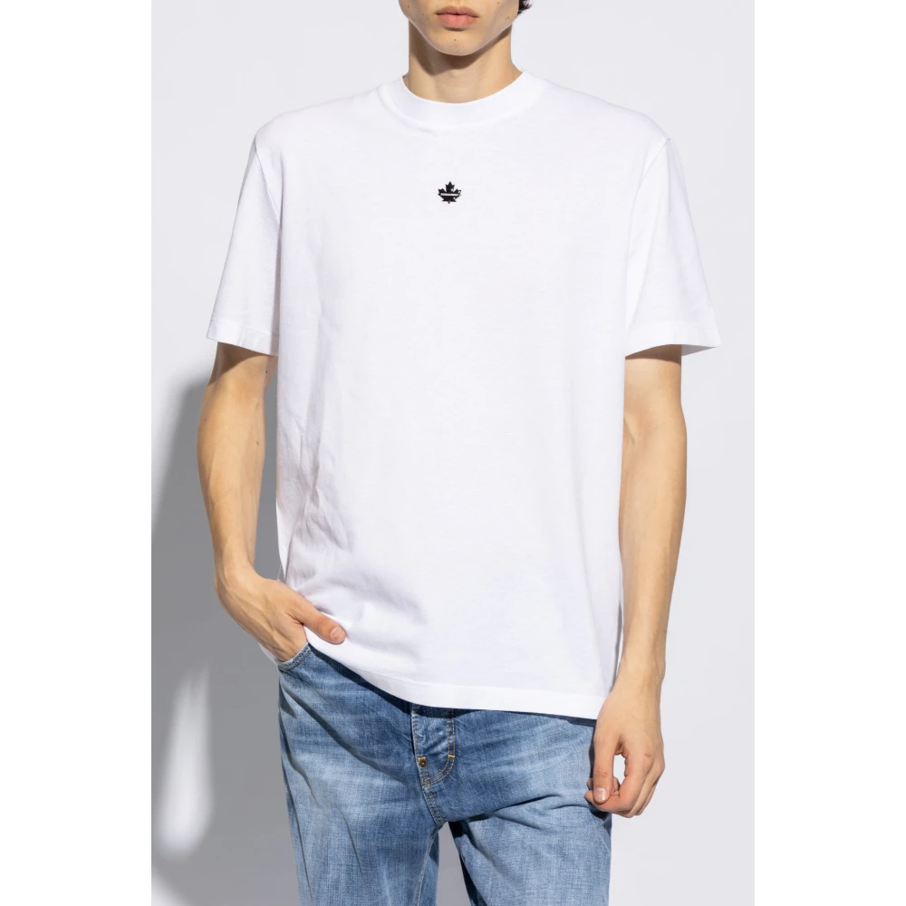 Dsquared2 T-shirt met logo White Heren