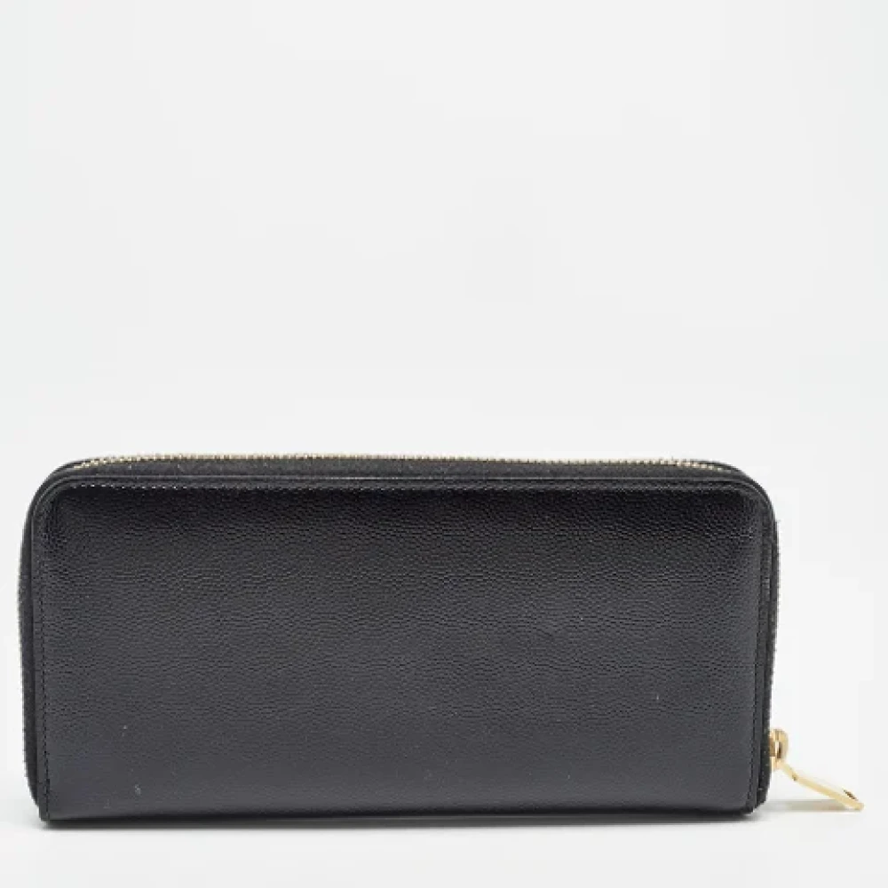 Yves Saint Laurent Vintage Pre-owned Leather wallets Black Dames