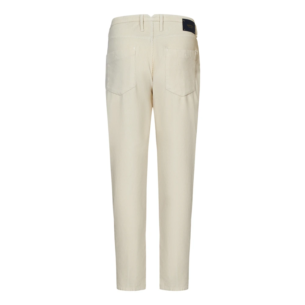 Incotex Witte Slim-Fit Broek Aw24 White Heren