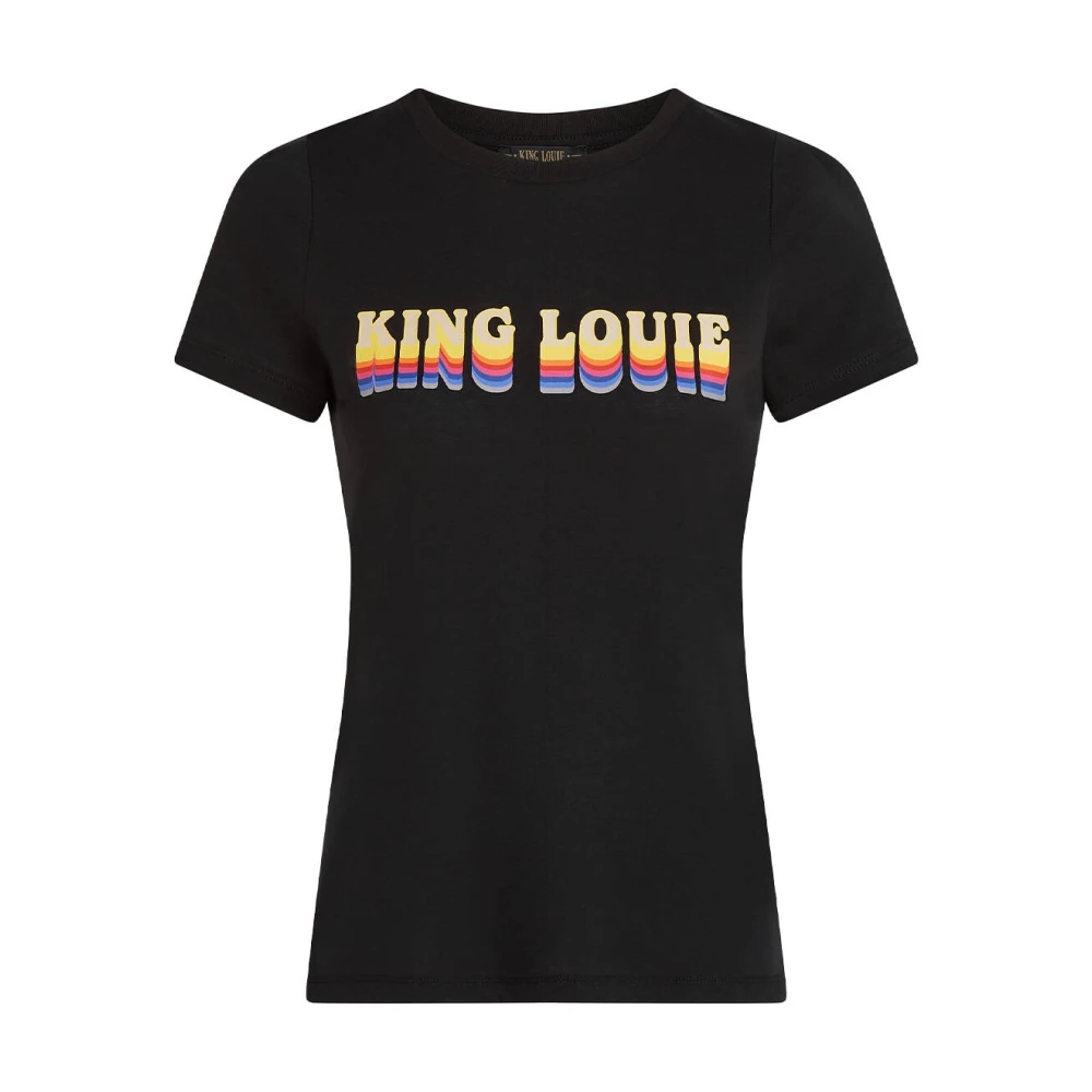 King louie Logo Plaatsing T-shirt Black Dames