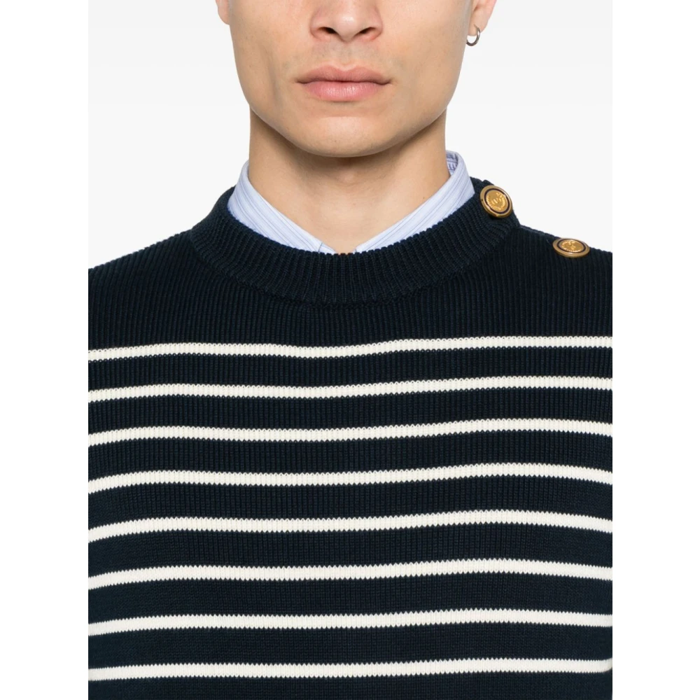 Valentino Witte Trui met Decoratieve Knoopdetails Black Heren