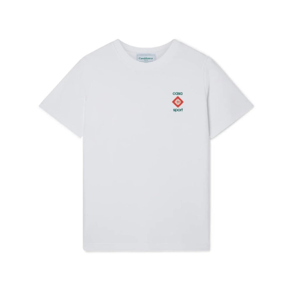 Casablanca Sport Logo 3D T-Shirt White Heren