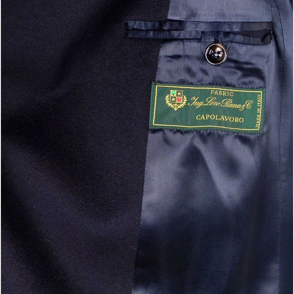Made in Italia Blauwe Wol Double-breasted Jas Blue Heren