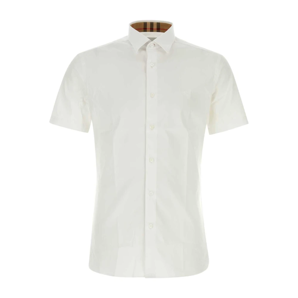 Burberry Men's White Cotton Poplin Shirt