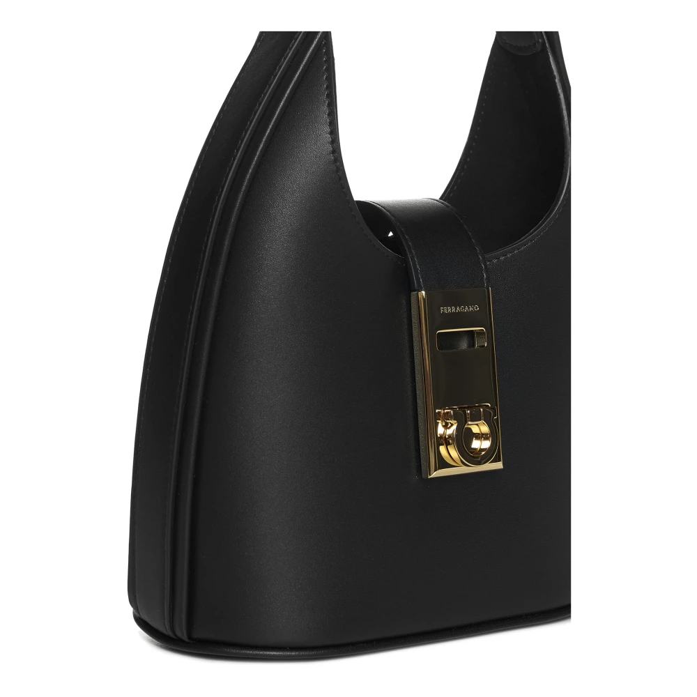 Salvatore Ferragamo Zwarte Hobo Tassen Black Dames