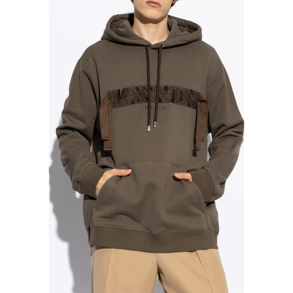 Lanvin Katoenen sweatshirt Green Heren