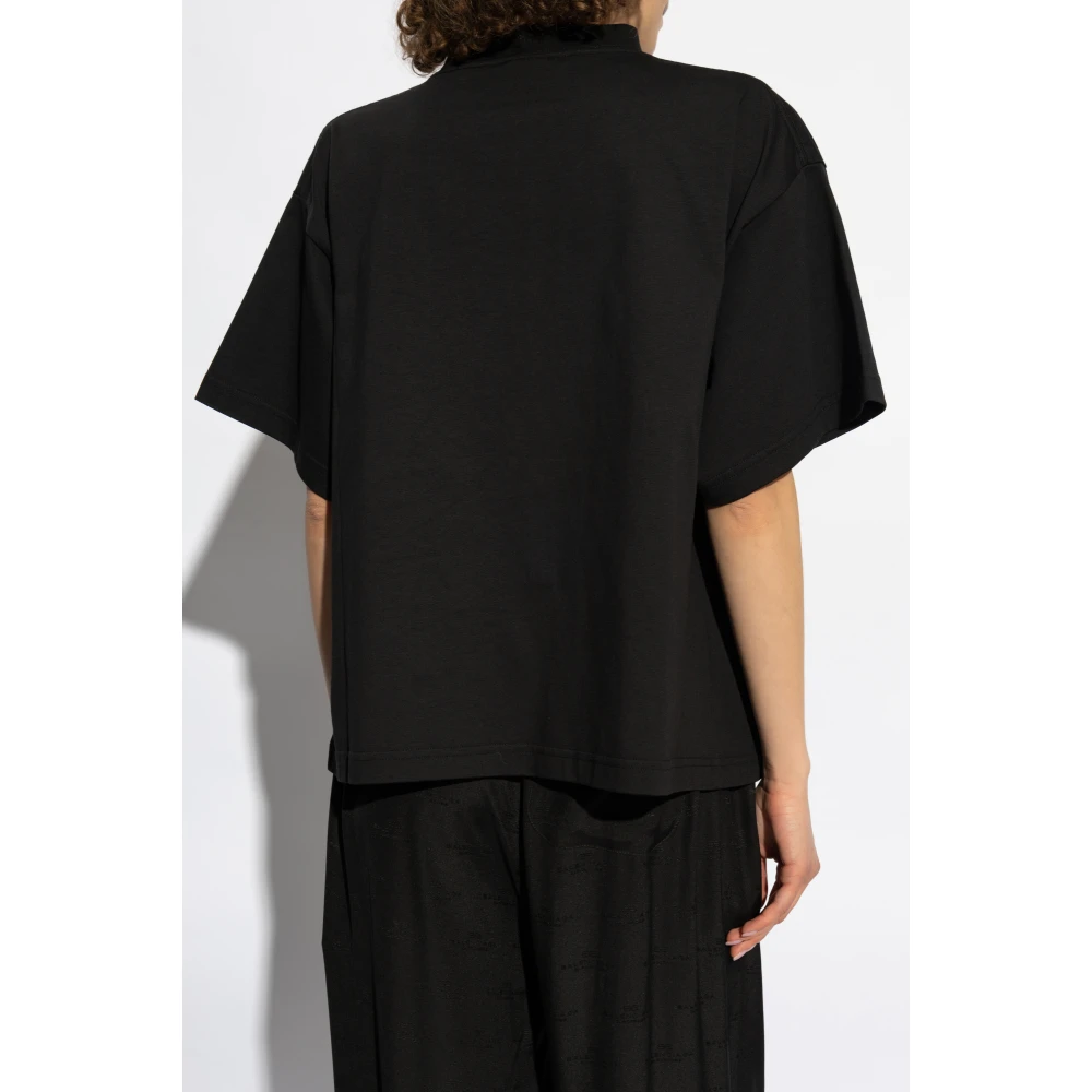 Balenciaga T-shirt met Logo Black Dames