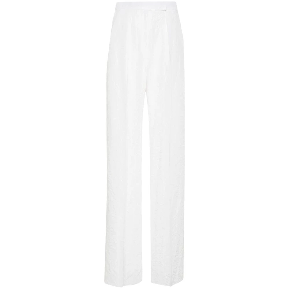 Max Mara Witte bruidspantalon met plooien White Dames