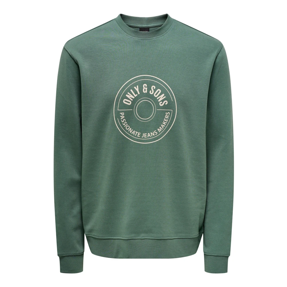 Only & Sons Sweatshirts Green Heren
