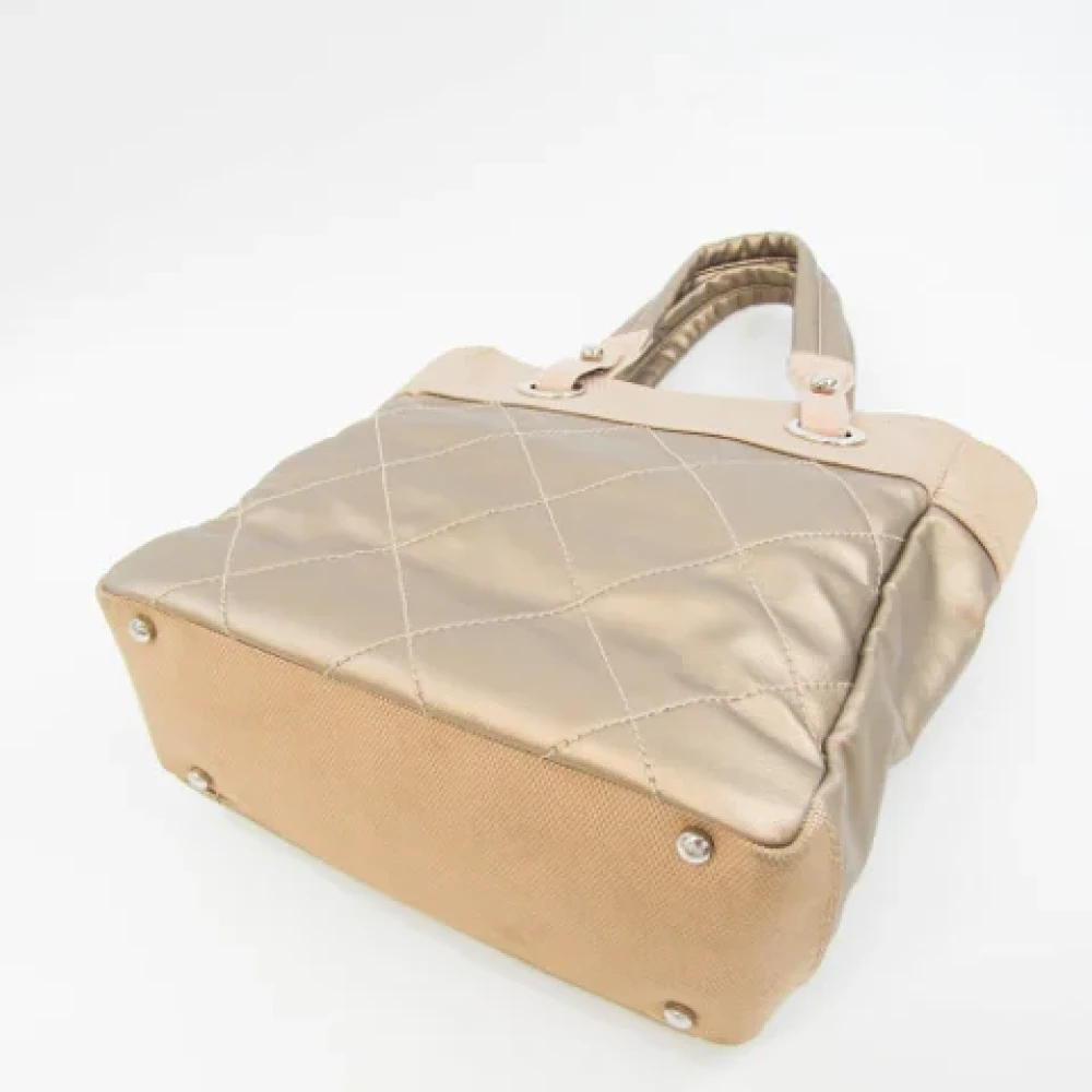 Chanel Vintage Pre-owned Canvas chanel-bags Yellow Dames