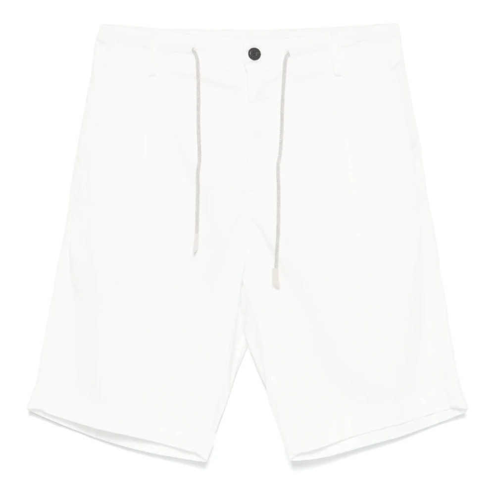 Eleventy Lyocell Katoenen Shorts met Zakken Gemaakt in Italië White Heren