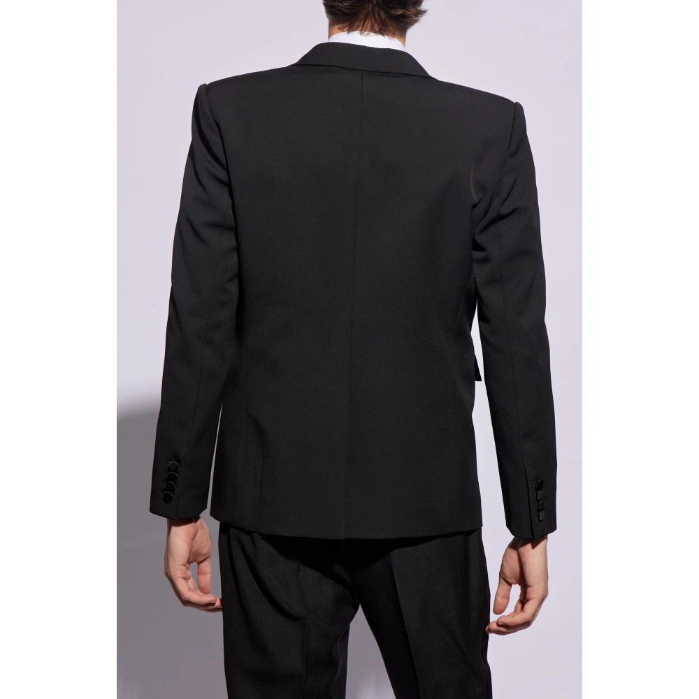 Saint Laurent Wollen Blazer Black Heren