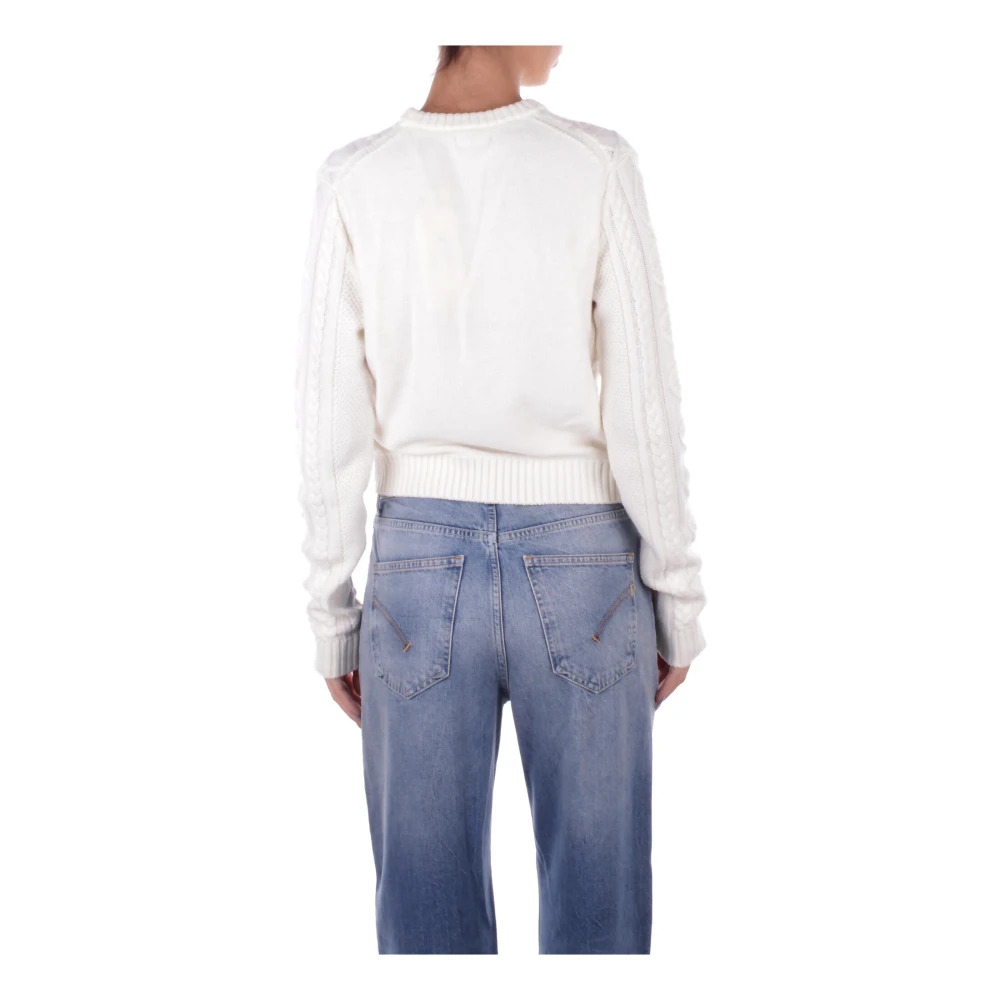 Guess Witte Logo Front Sweater White Dames
