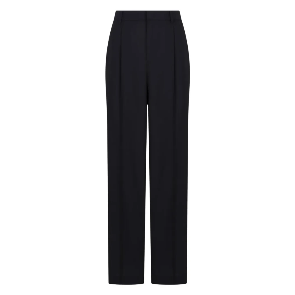 Pt Torino Women's Black Wide Trousers, S, Wide Trousers