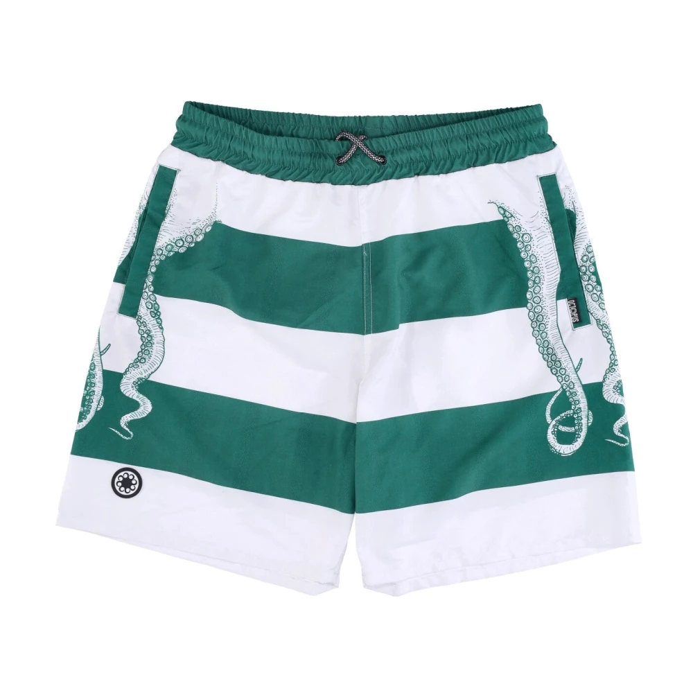 Octopus Witte Boardshorts met Fullback Stijl Multicolor Heren