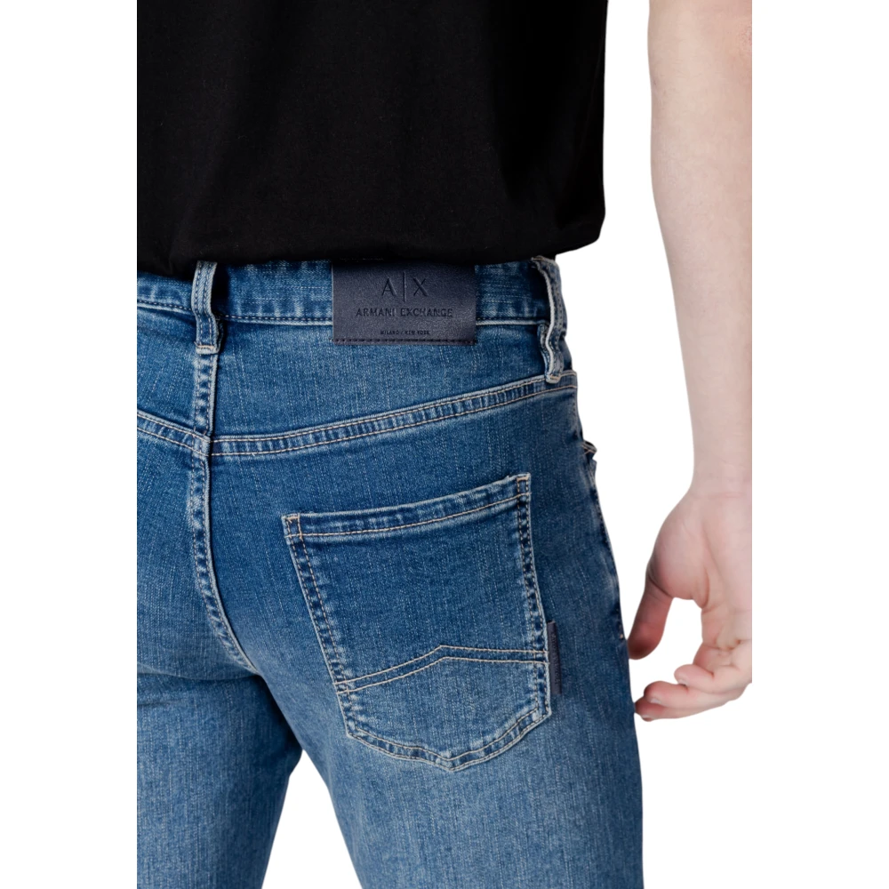 Armani Exchange Skinny Jeans Collectie met Katoenmix Blue Heren