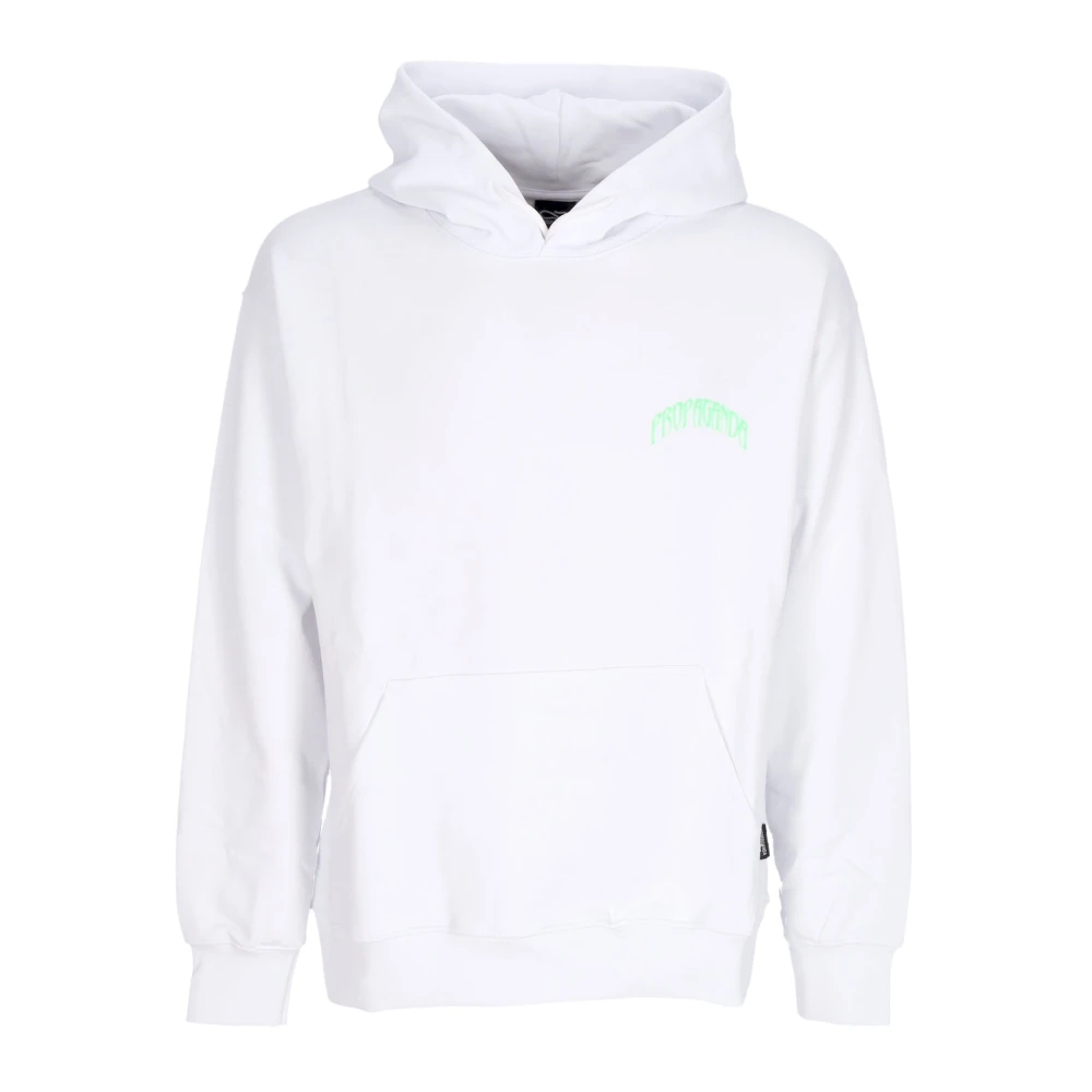 Propaganda White Hoodies, Male, S, Triangle Panther Lightweight Hoodie