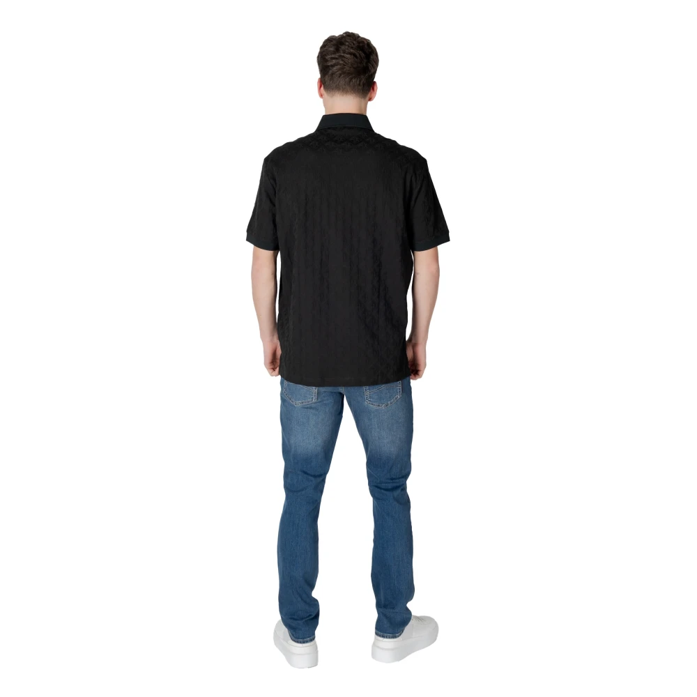 Armani Exchange Katoenen Polo Shirt Black Heren