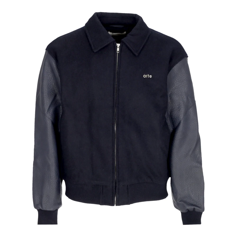 Arte Antwerp Geborduurde Flower Varsity Jas Blue Heren