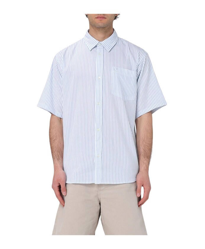 chemise-a-rayures-multicolores-a-manches-courtes