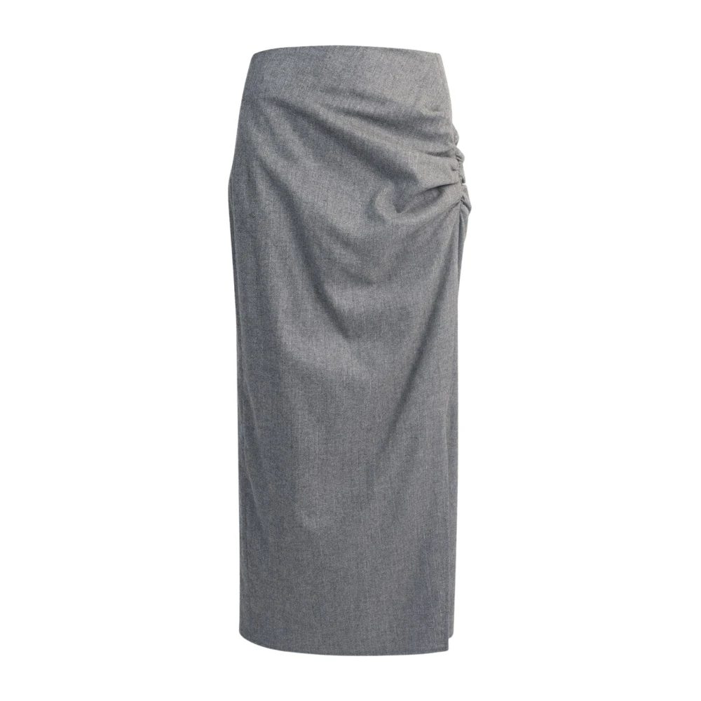 March23 Rok midi met bloemenprint Gray Dames