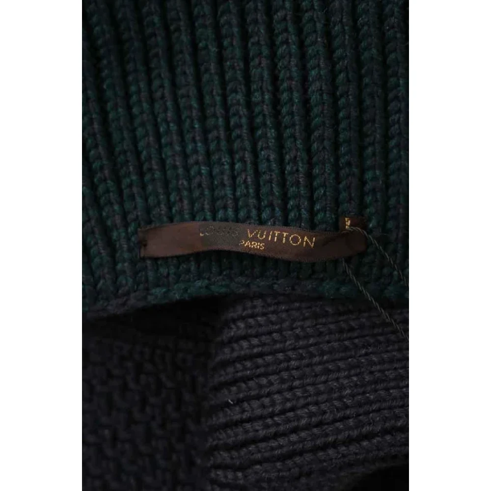 Louis Vuitton Vintage Pre-owned Wool scarves Black Heren