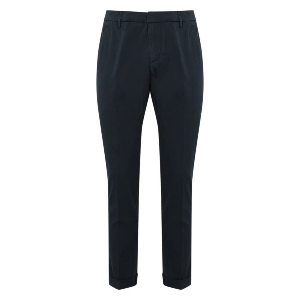 Dondup Blauwe Katoenen Stretch Slim Fit Broek Blue Heren